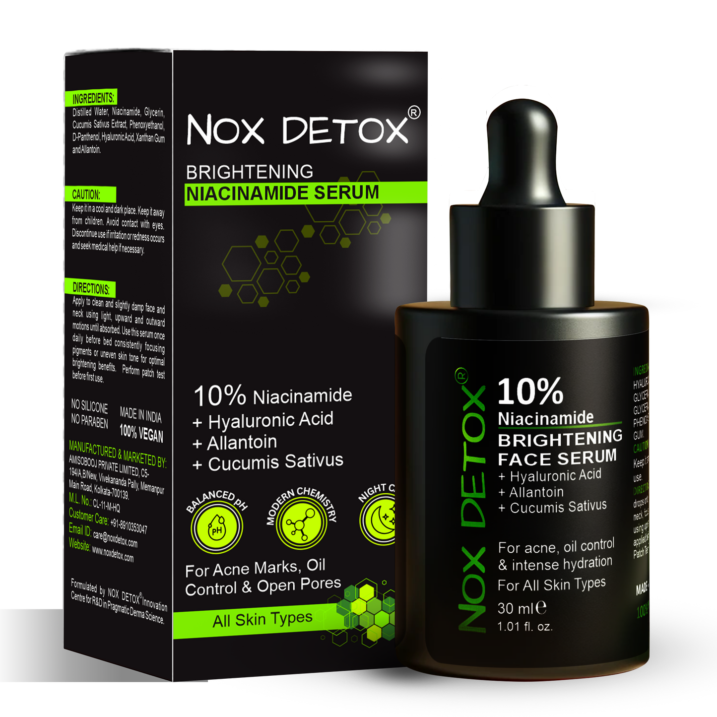 NOX DETOX Brightening Face Serum 30 ml (1 + 1)