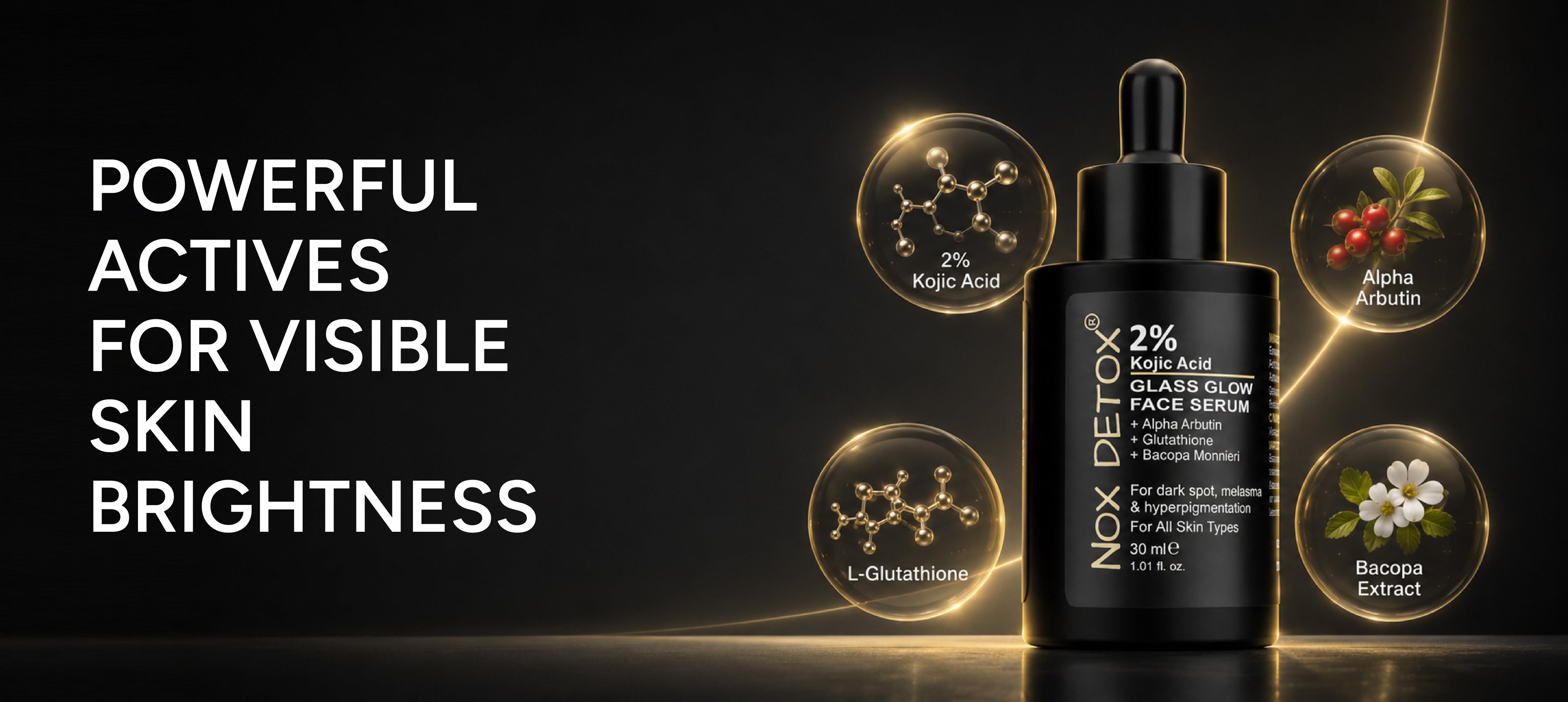Glass Glow Kojic Acid, Alpha Arbutin & Glutathione Face Serum