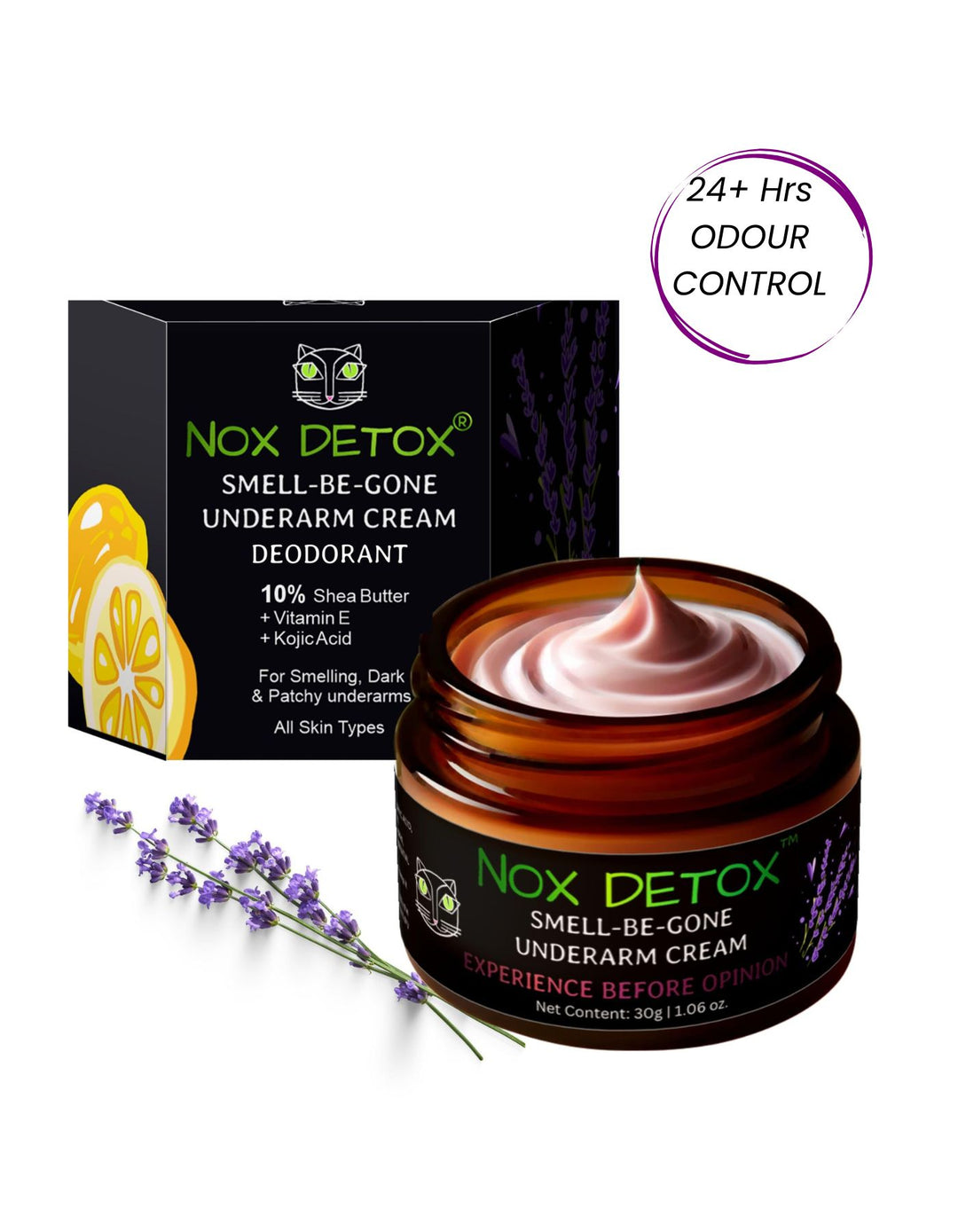 SMELL-BE-GONE Underarm Cream Deodorant with Kojic Acid & Vitamin E
