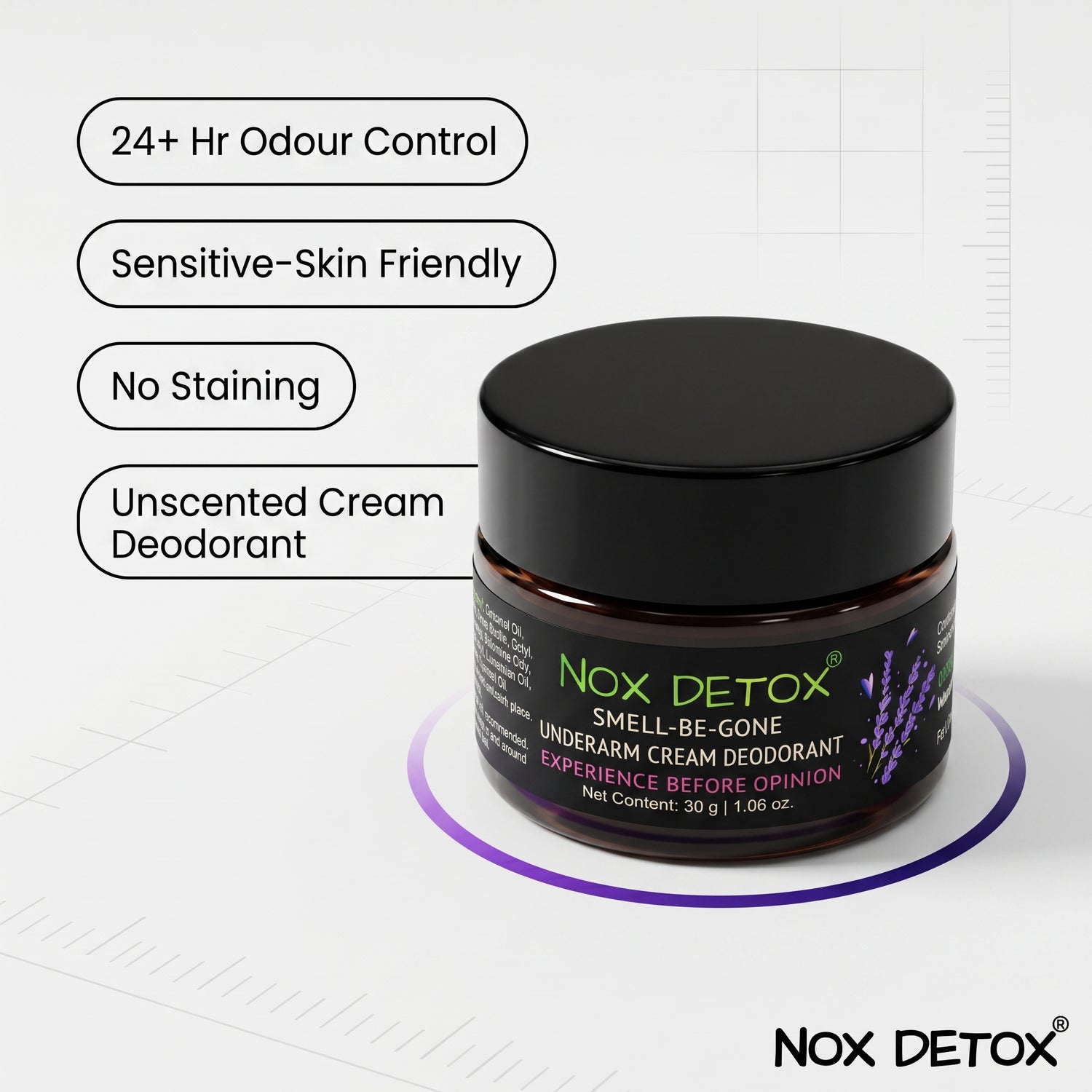SMELL-BE-GONE Underarm Cream Deodorant with Kojic Acid & Vitamin E