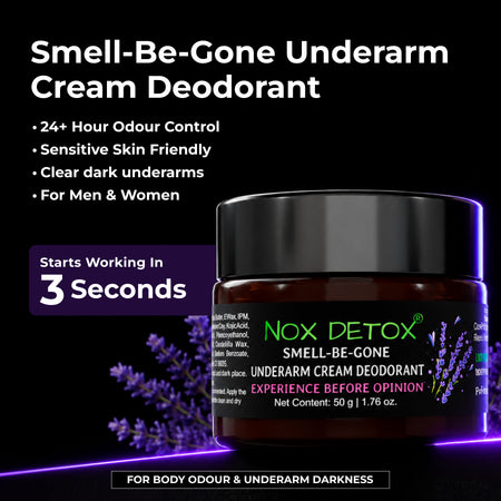 SMELL-BE-GONE Underarm Cream Deodorant with Kojic Acid & Vitamin E (50g)