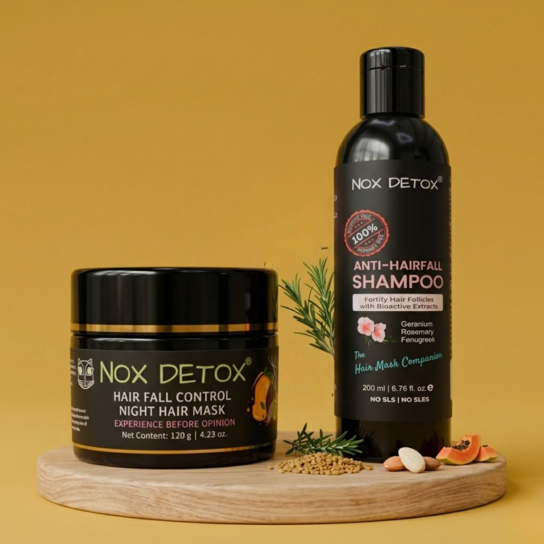Anti-Hairfall Shampoo & Hairfall Control Night Hair Mask Combo